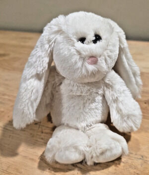 Ty Attic Treasures Pearl Bunny Rabbit 9" Cream White Plush Stuffed Animal W Tags